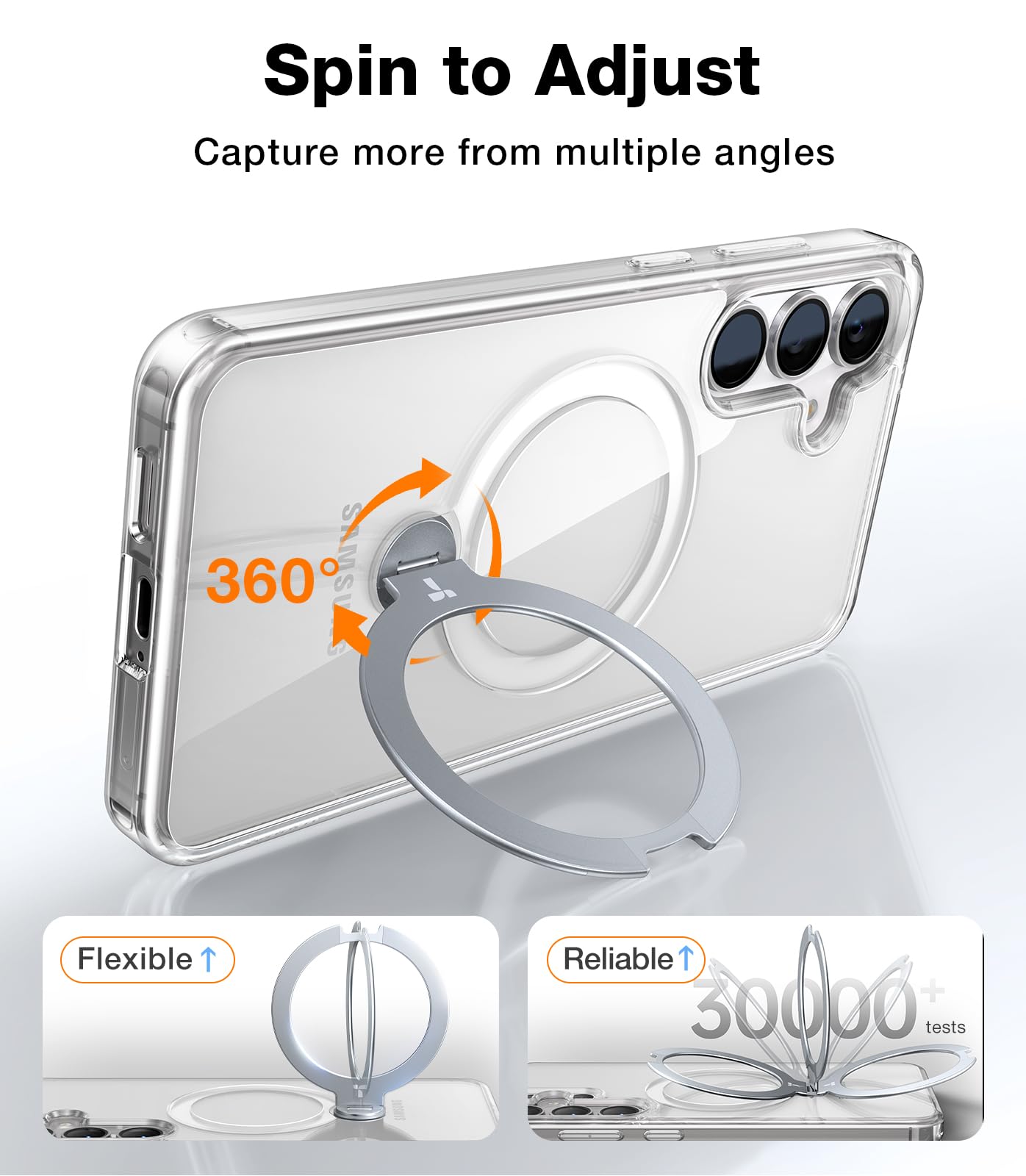 Foto 3 | Funda De Teléfono Torras Ostand Spin Magnetic Para Samsung S25+ - Venta Internacional.