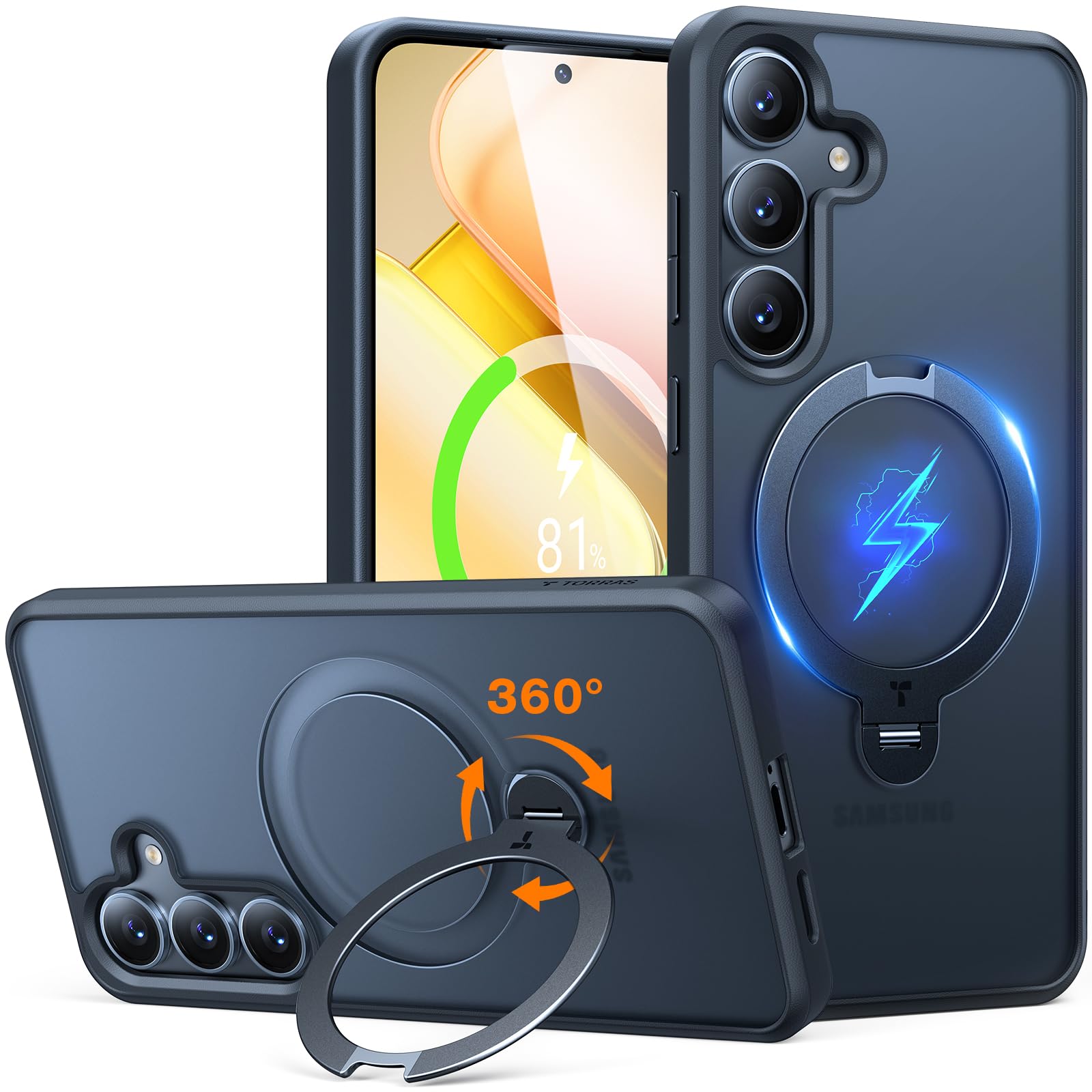 Foto 1 | Funda De Teléfono Torras 360° Spin Con Soporte Para Samsung Galaxy S25 - Venta Internacional.
