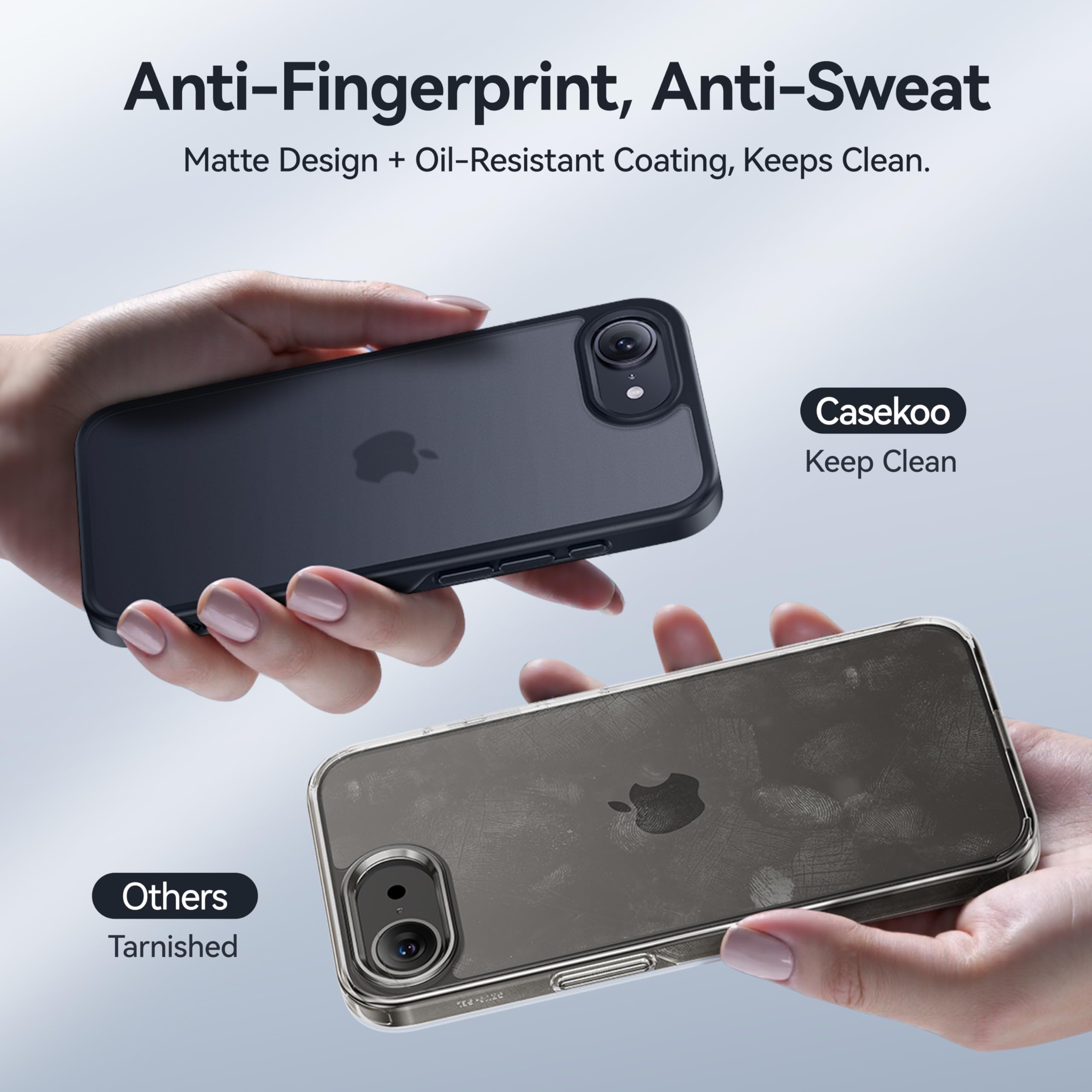 Foto 7 pulgar | Funda Casekoo Para Iphone 16e, Mate, A Prueba De Golpes, Negra - Venta Internacional.