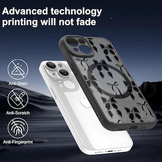 Foto 2 | Funda De Teléfono Aigomara Para Iphone 15 Con Magsafe, Black Bowknot - Venta Internacional.