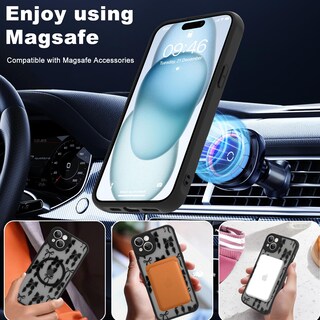 Foto 5 | Funda De Teléfono Aigomara Para Iphone 15 Con Magsafe, Black Bowknot - Venta Internacional.