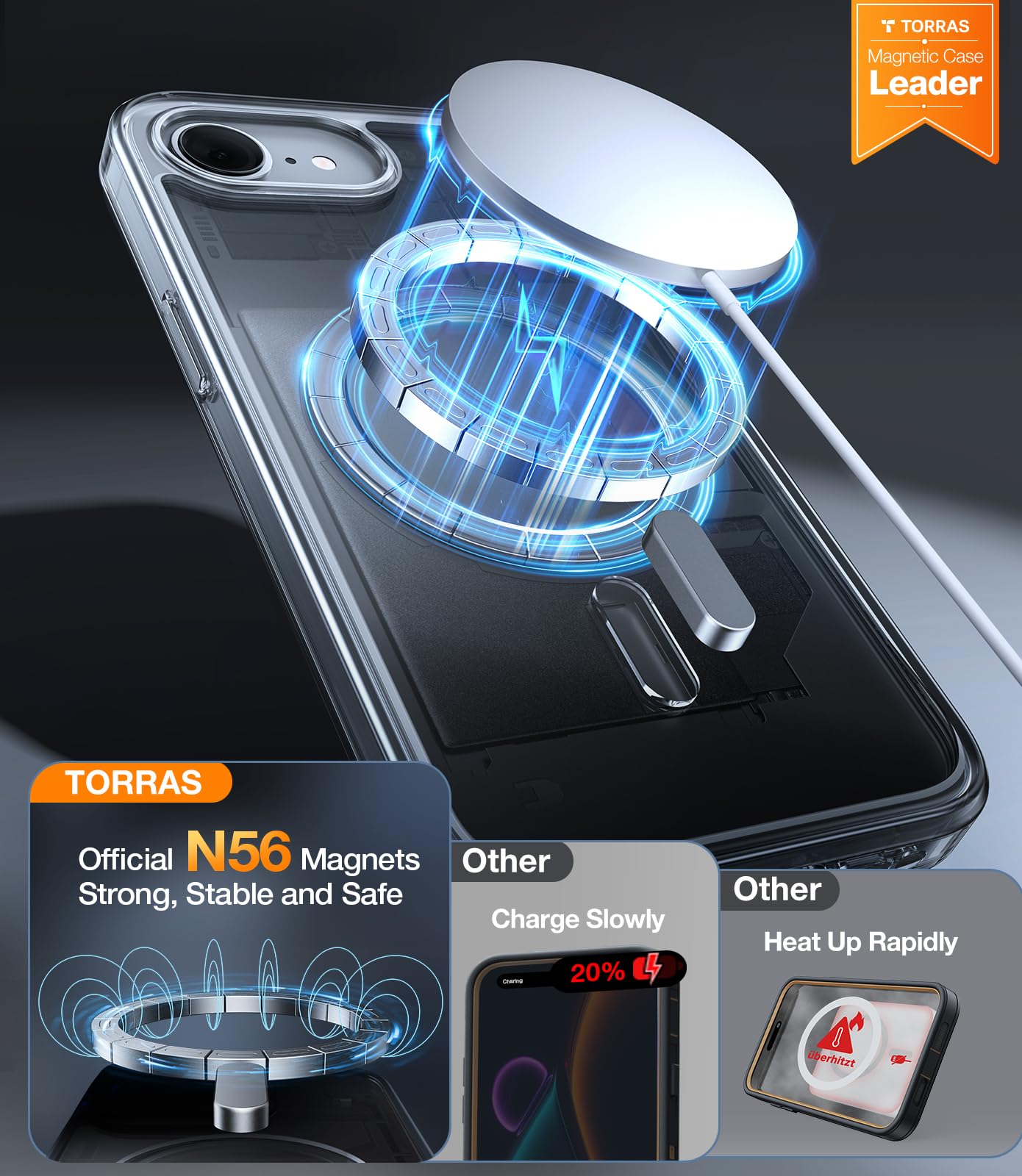 Foto 3 pulgar | Funda De Teléfono Torras Magnética A Prueba De Golpes Para Iphone 16e 2025 - Venta Internacional.