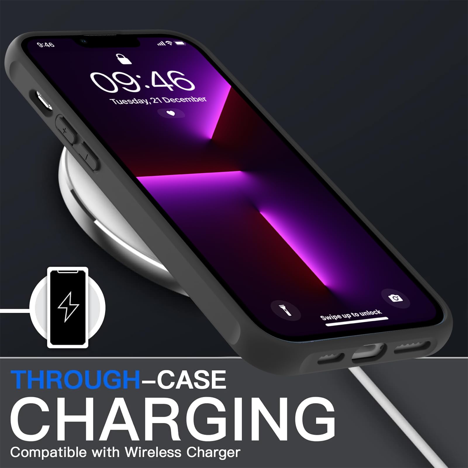 Foto 5 pulgar | Funda De Teléfono Aigomara Para Iphone 13 Pro Max Con Magsafe Black - Venta Internacional.