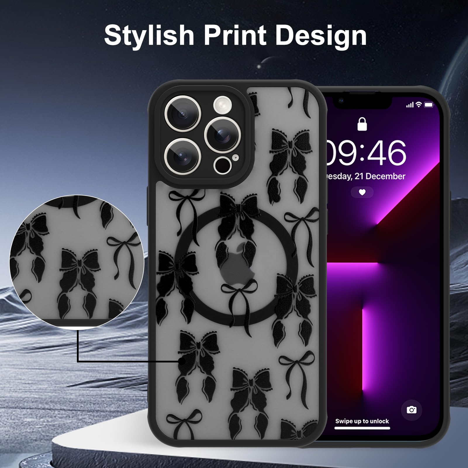 Foto 7 pulgar | Funda De Teléfono Aigomara Para Iphone 13 Pro Max Con Magsafe Black - Venta Internacional.