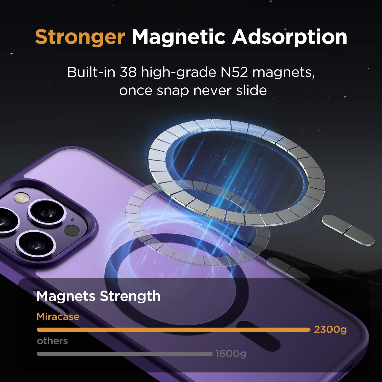 Foto 7 pulgar | Funda De Teléfono Miracase Magnetic Series Para Iphone 15 Pro De 6.1 Pulgadas - Venta Internacional.
