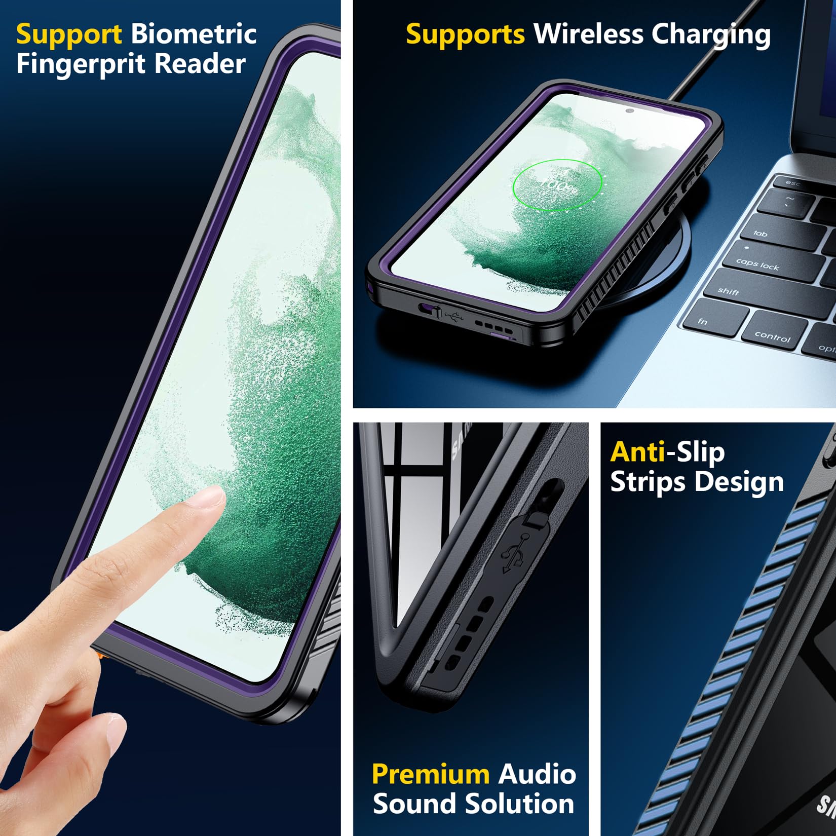 Foto 6 pulgar | Funda De Teléfono Spidercase Impermeable Para Samsung Galaxy S22 De 6.1 Pulgadas - Venta Internacional.