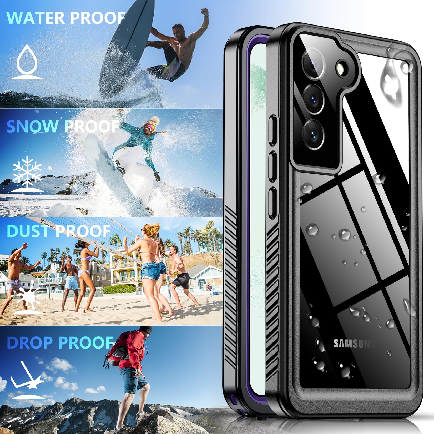 Foto 8 pulgar | Funda De Teléfono Spidercase Impermeable Para Samsung Galaxy S22 De 6.1 Pulgadas - Venta Internacional.
