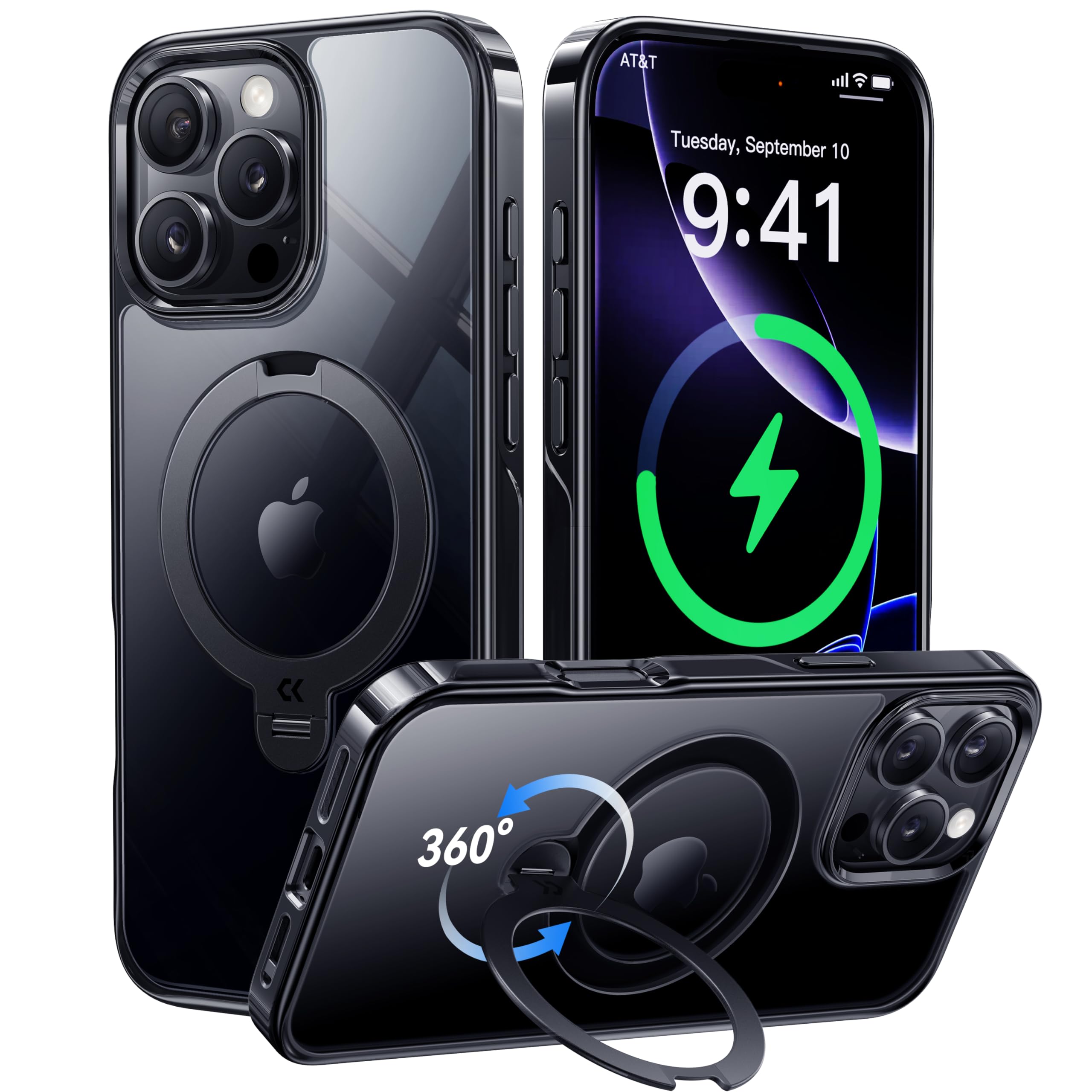 Funda Casekoo Titanium Para Iphone 16 Pro Max Con Soporte - Venta Internacional.