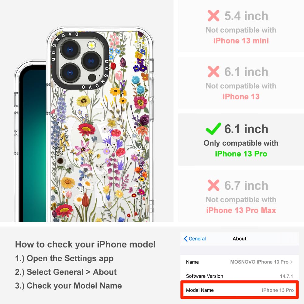 Foto 2 | Funda De Teléfono Mosnovo Para Iphone 13 Pro Buffertech Wildflower - Venta Internacional.