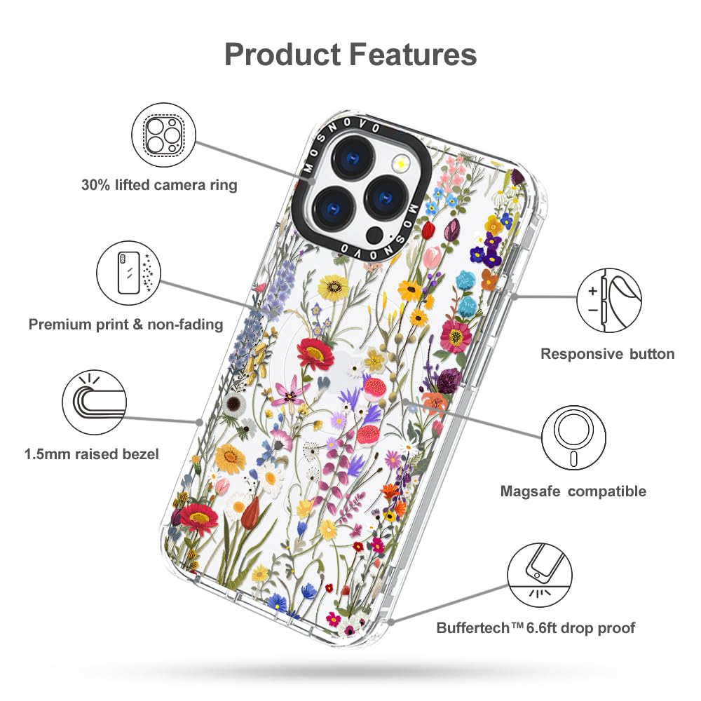 Foto 8 pulgar | Funda De Teléfono Mosnovo Para Iphone 13 Pro Buffertech Wildflower - Venta Internacional.