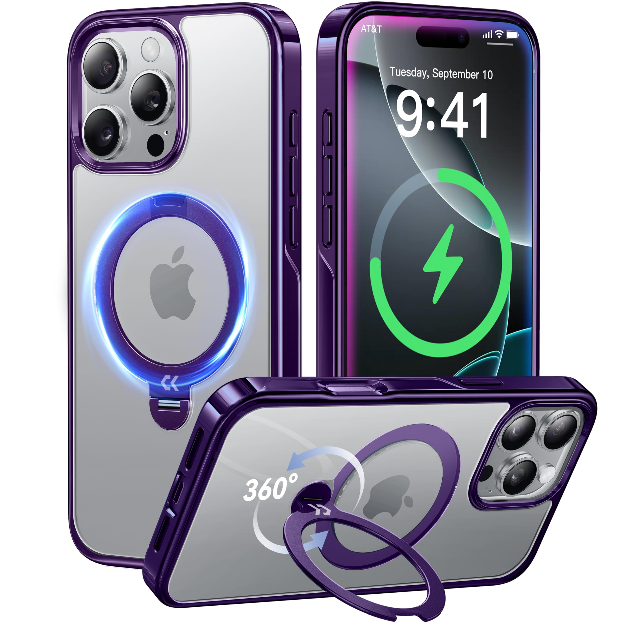 Funda Casekoo Titanium Para Iphone 16 Pro Max Con Soporte - Venta Internacional.