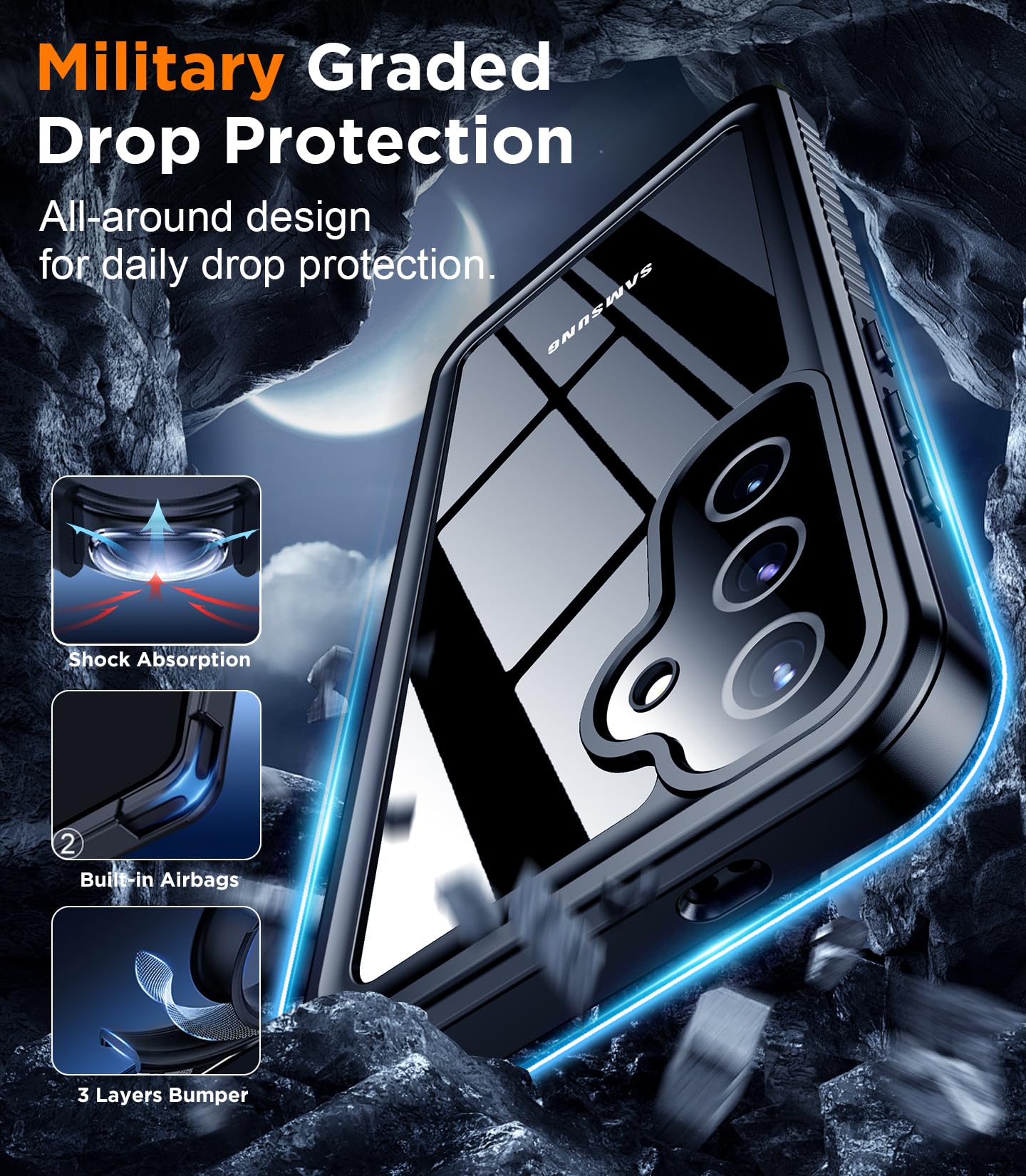 Foto 6 pulgar | Funda De Teléfono Temdan Impermeable Con Lente Para Samsung Galaxy S25 - Venta Internacional.