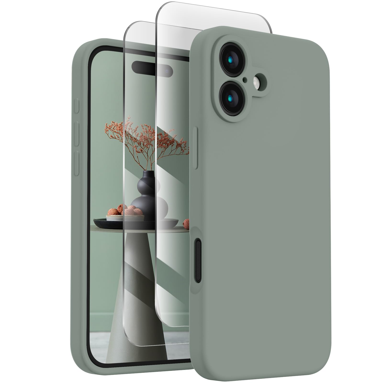 Foto 2 pulgar | Funda De Teléfono Firenova Diseñada Para Iphone 16, Silicona, Color Verde - Venta Internacional.