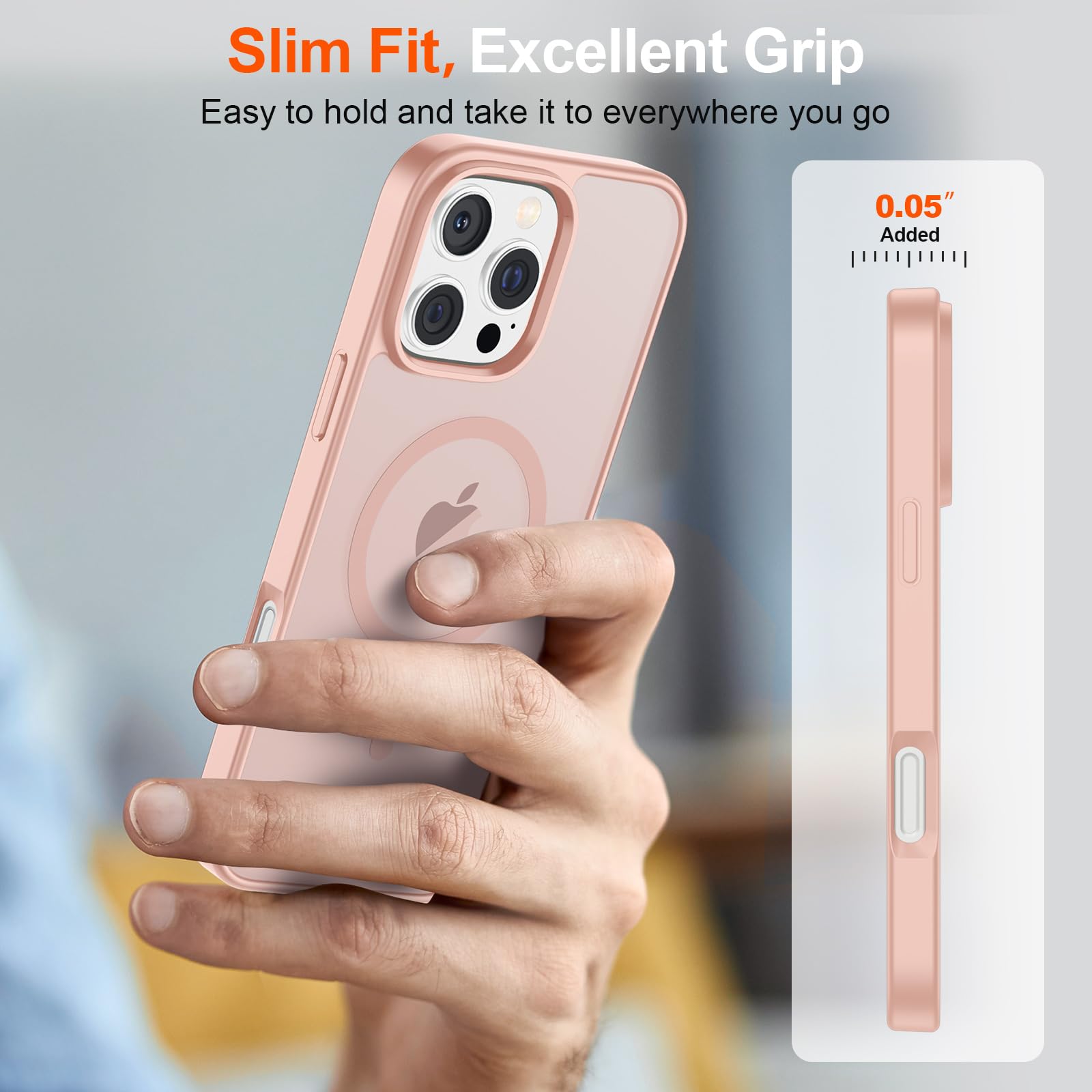 Foto 8 pulgar | Funda Magnética Supfine Para Iphone 16 Pro Max, Color Rosa - Venta Internacional.