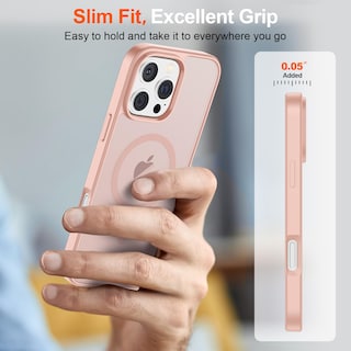 Foto 7 | Funda Magnética Supfine Para Iphone 16 Pro Max, Color Rosa - Venta Internacional.