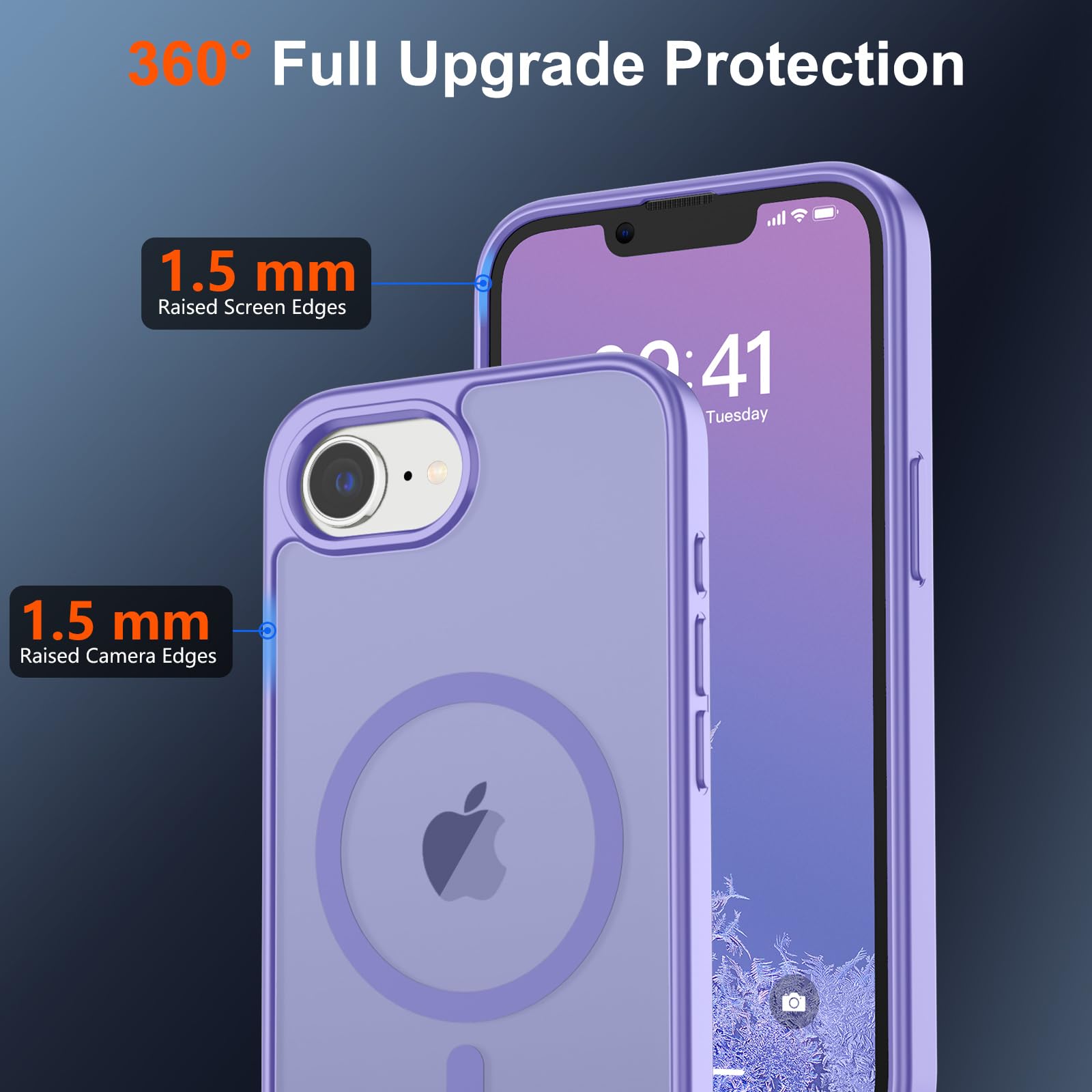 Foto 5 pulgar | Funda Magnética Supfine Para Iphone 16e 2025, Color Morado - Venta Internacional.