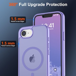 Foto 4 | Funda Magnética Supfine Para Iphone 16e 2025, Color Morado - Venta Internacional.