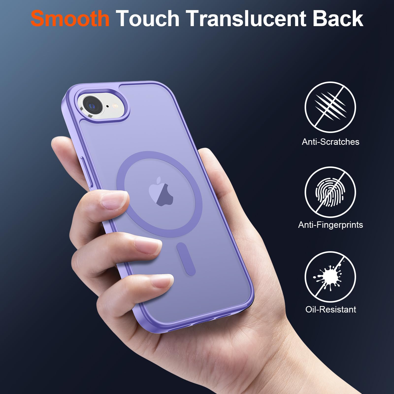 Foto 7 pulgar | Funda Magnética Supfine Para Iphone 16e 2025, Color Morado - Venta Internacional.