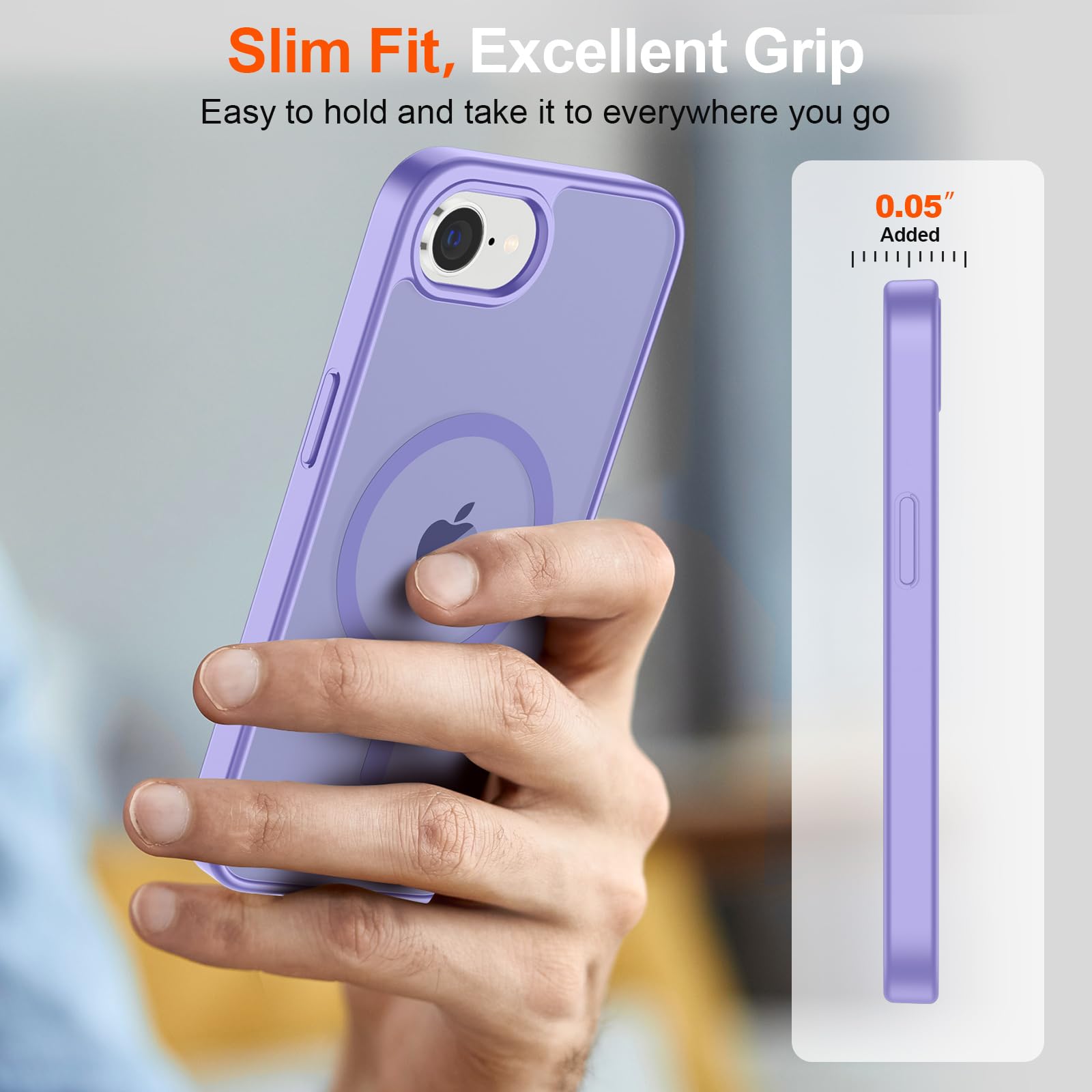 Foto 8 pulgar | Funda Magnética Supfine Para Iphone 16e 2025, Color Morado - Venta Internacional.
