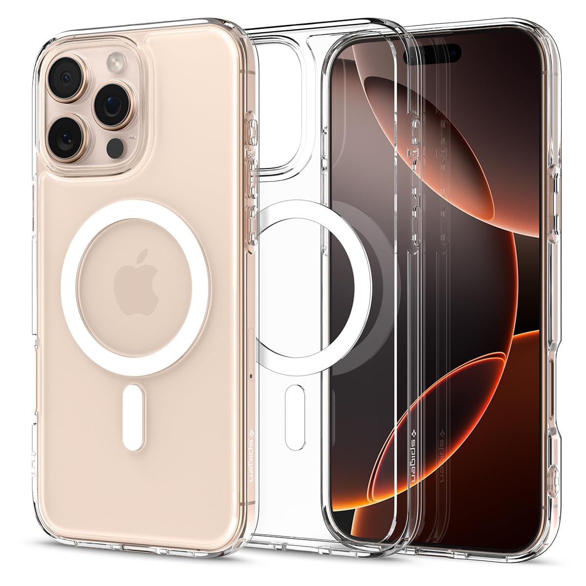Foto 2 pulgar | Funda Spigen Ultra Hybrid Magfit Para Iphone 16 Pro, Color Blanco - Venta Internacional.