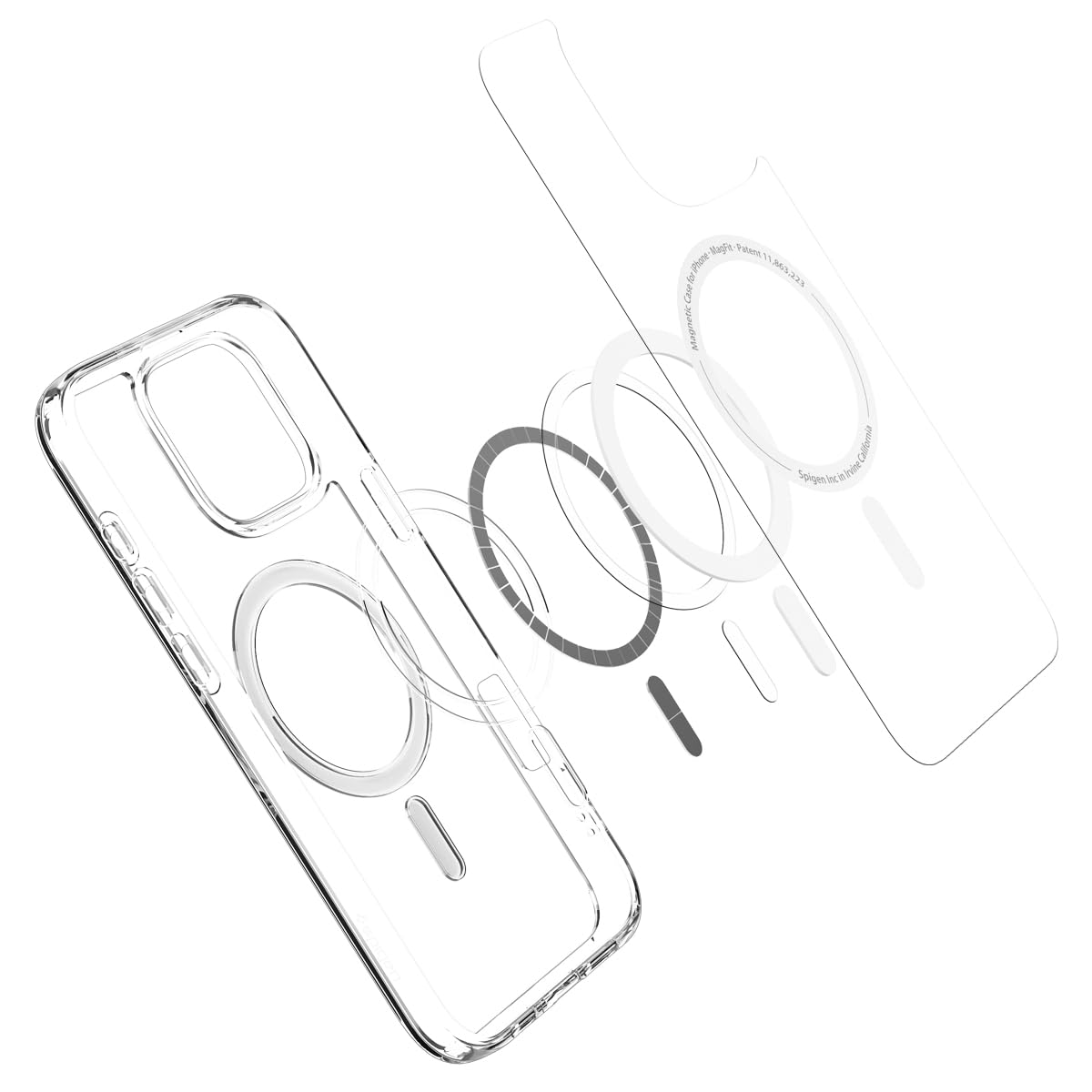 Foto 3 pulgar | Funda Spigen Ultra Hybrid Magfit Para Iphone 16 Pro, Color Blanco - Venta Internacional.