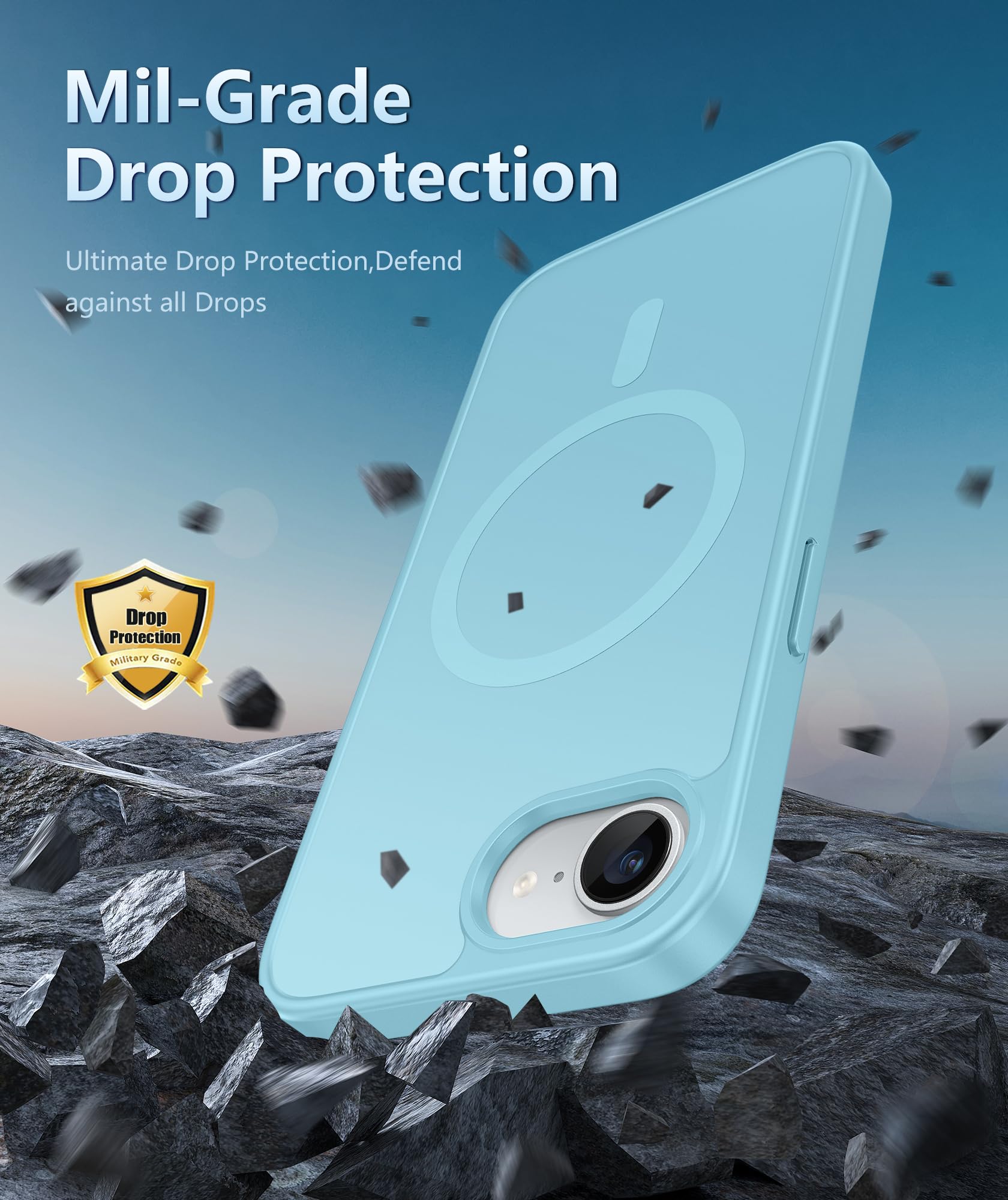 Foto 5 | Funda De Teléfono Fntcase Para Iphone 16e Magnética A Prueba De Golpes Mate - Venta Internacional.