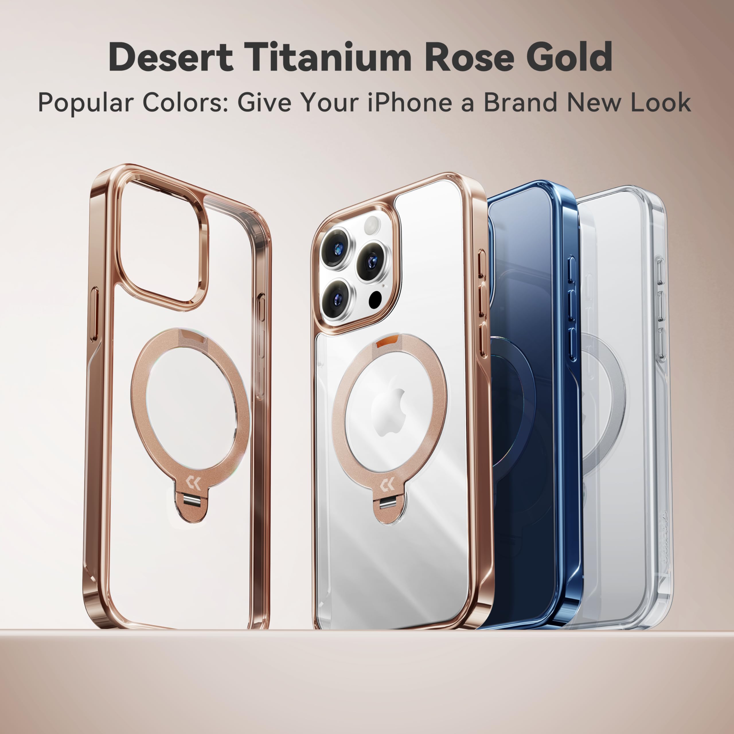 Foto 4 pulgar | Funda De Teléfono Casekoo Desert Titanium Para Iphone 15 Pro Max Rose - Venta Internacional.