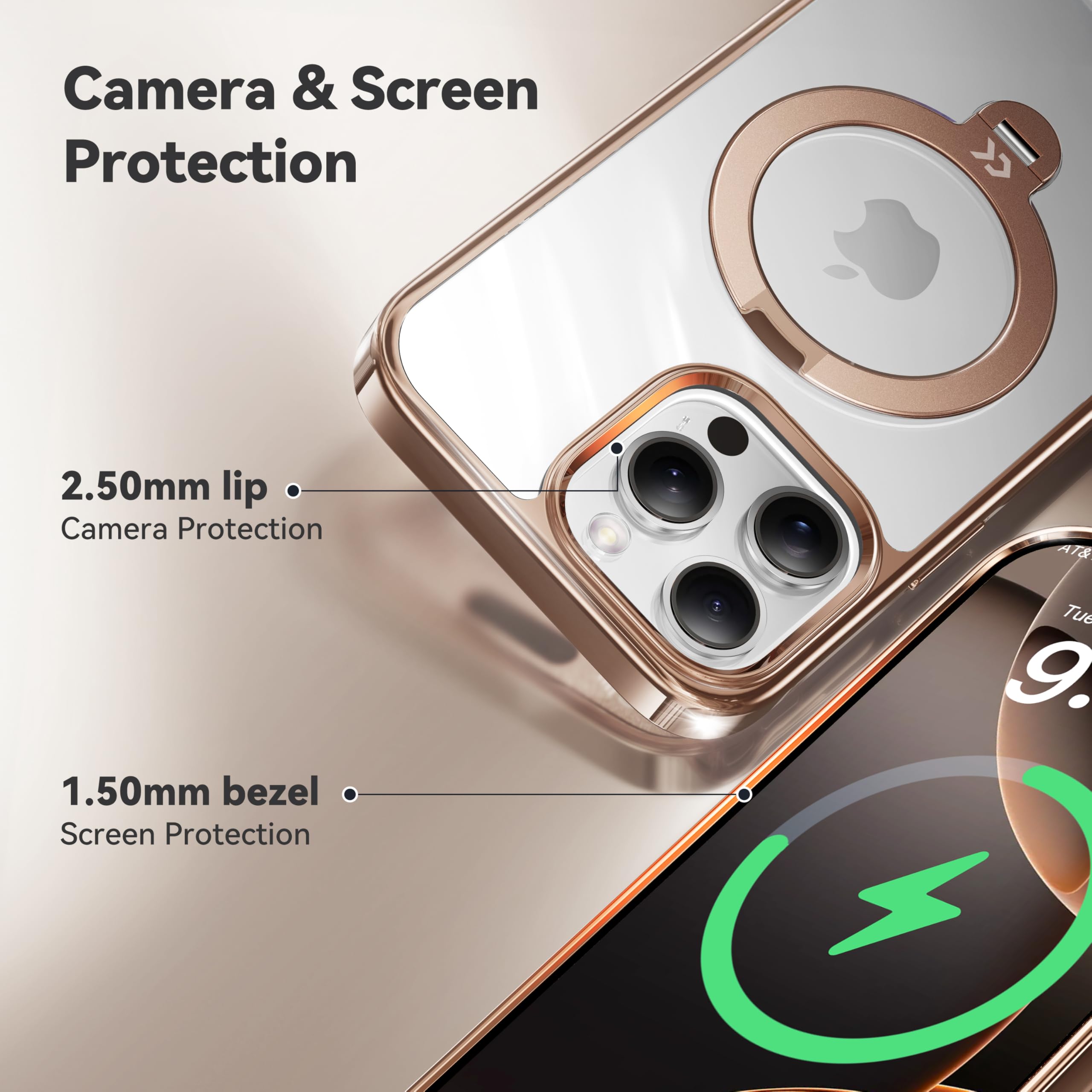 Foto 8 pulgar | Funda De Teléfono Casekoo Desert Titanium Para Iphone 15 Pro Max Rose - Venta Internacional.