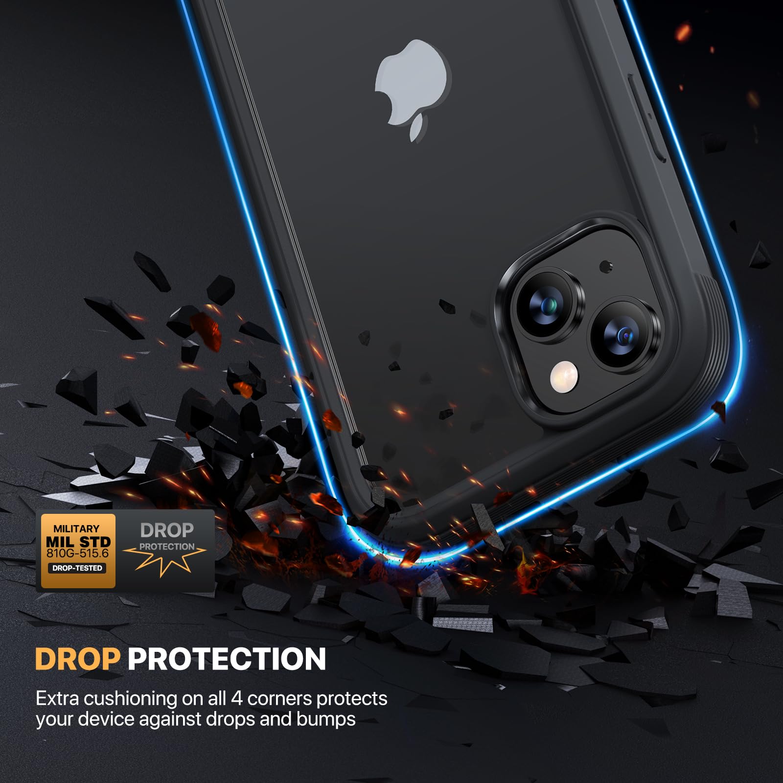 Foto 3 | Funda Para Teléfono Diaclara Diseñada Para Iphone 15 6.1 (negro/transparente) - Venta Internacional.