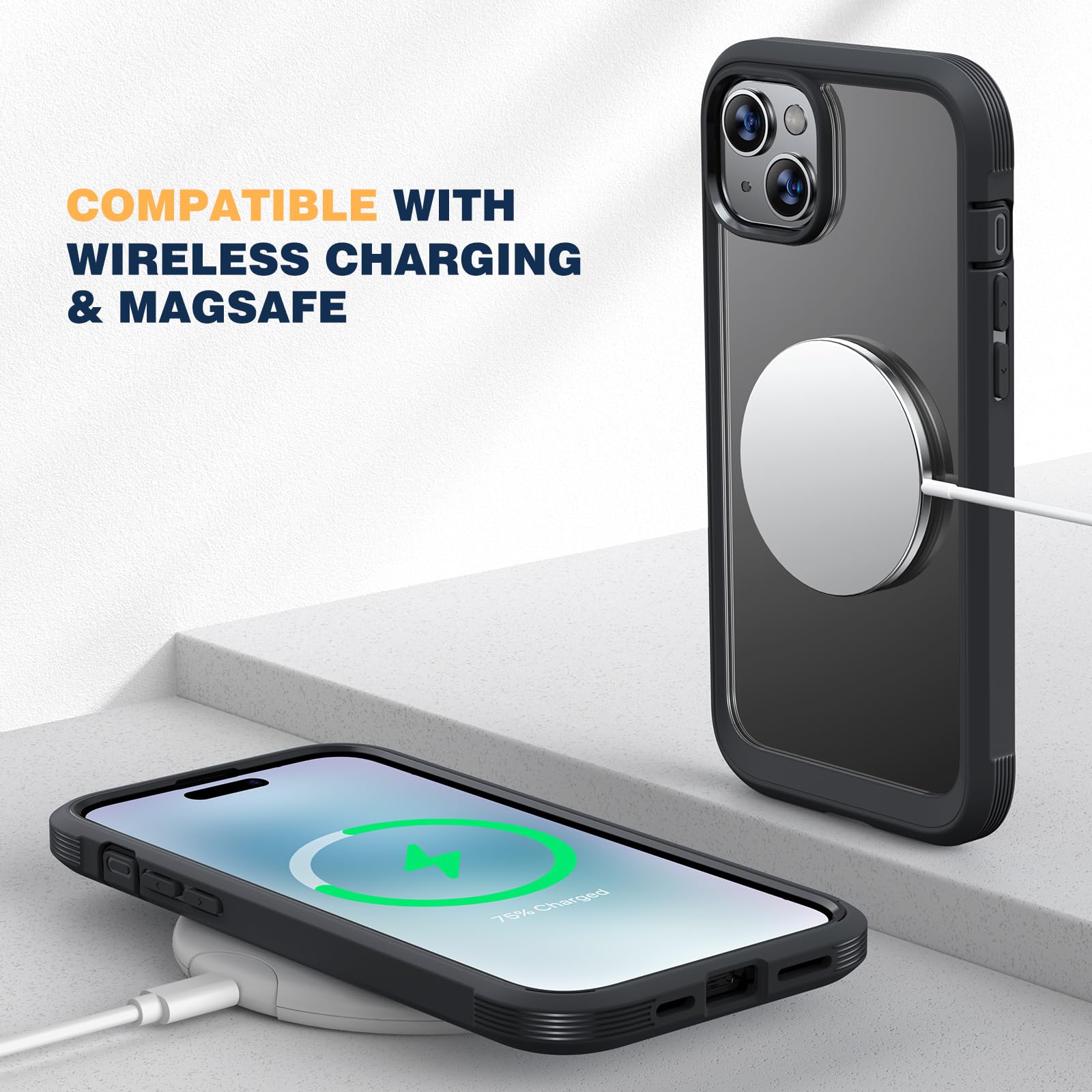 Foto 4 | Funda Para Teléfono Diaclara Diseñada Para Iphone 15 6.1 (negro/transparente) - Venta Internacional.