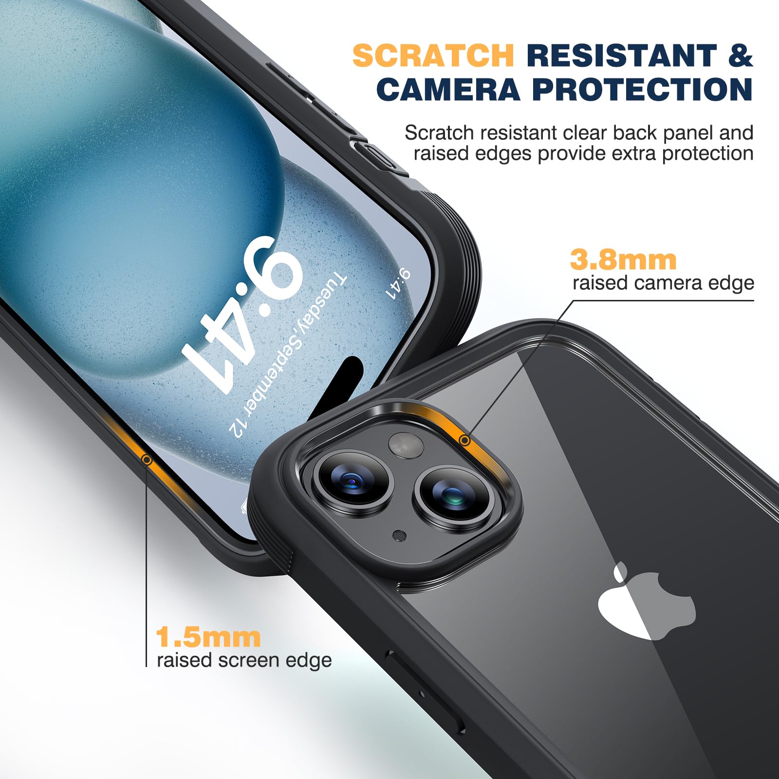 Foto 6 pulgar | Funda Para Teléfono Diaclara Diseñada Para Iphone 15 6.1 (negro/transparente) - Venta Internacional.