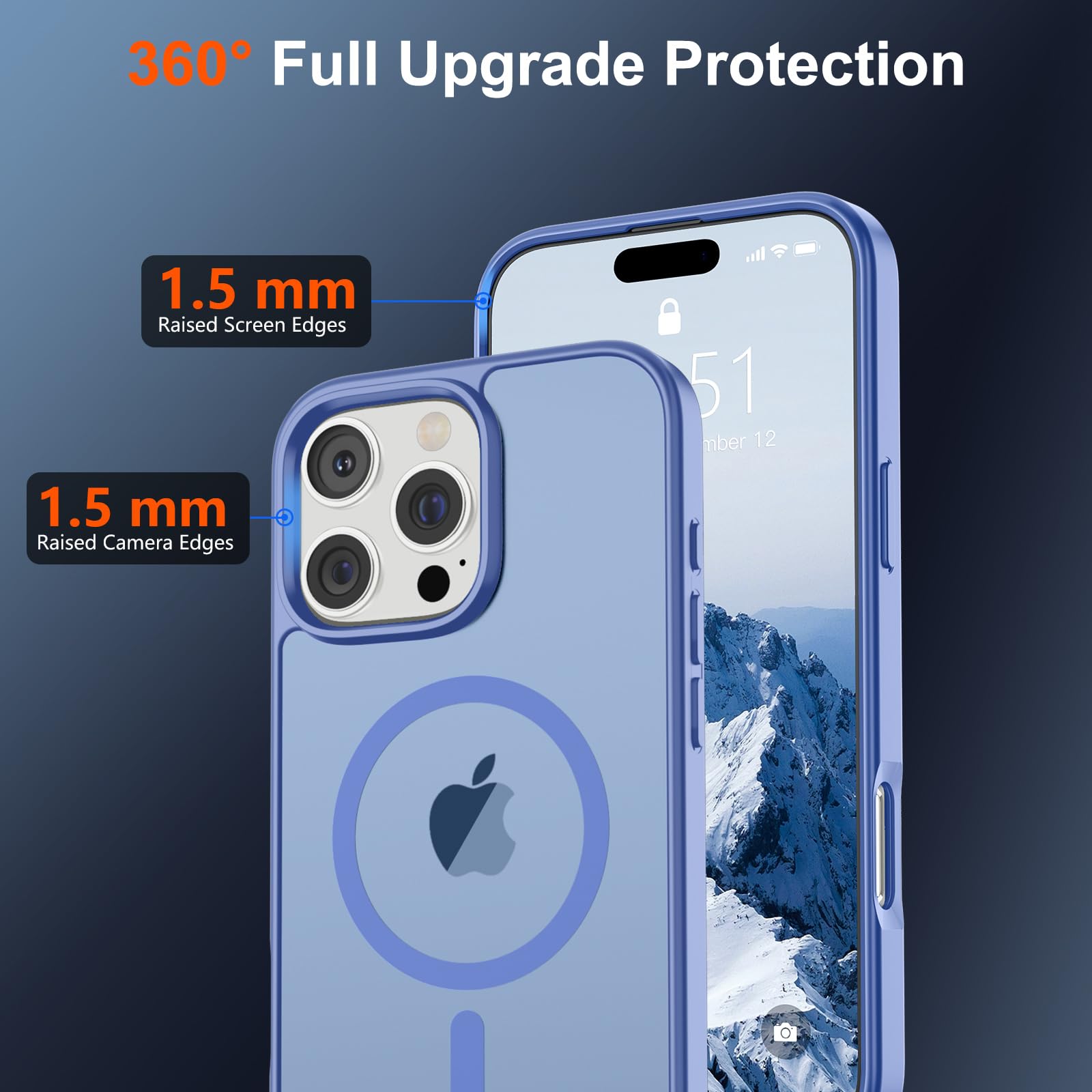 Foto 4 | Funda Magnética Supfine Para Iphone 16 Pro Max, Azul Y Morado - Venta Internacional.