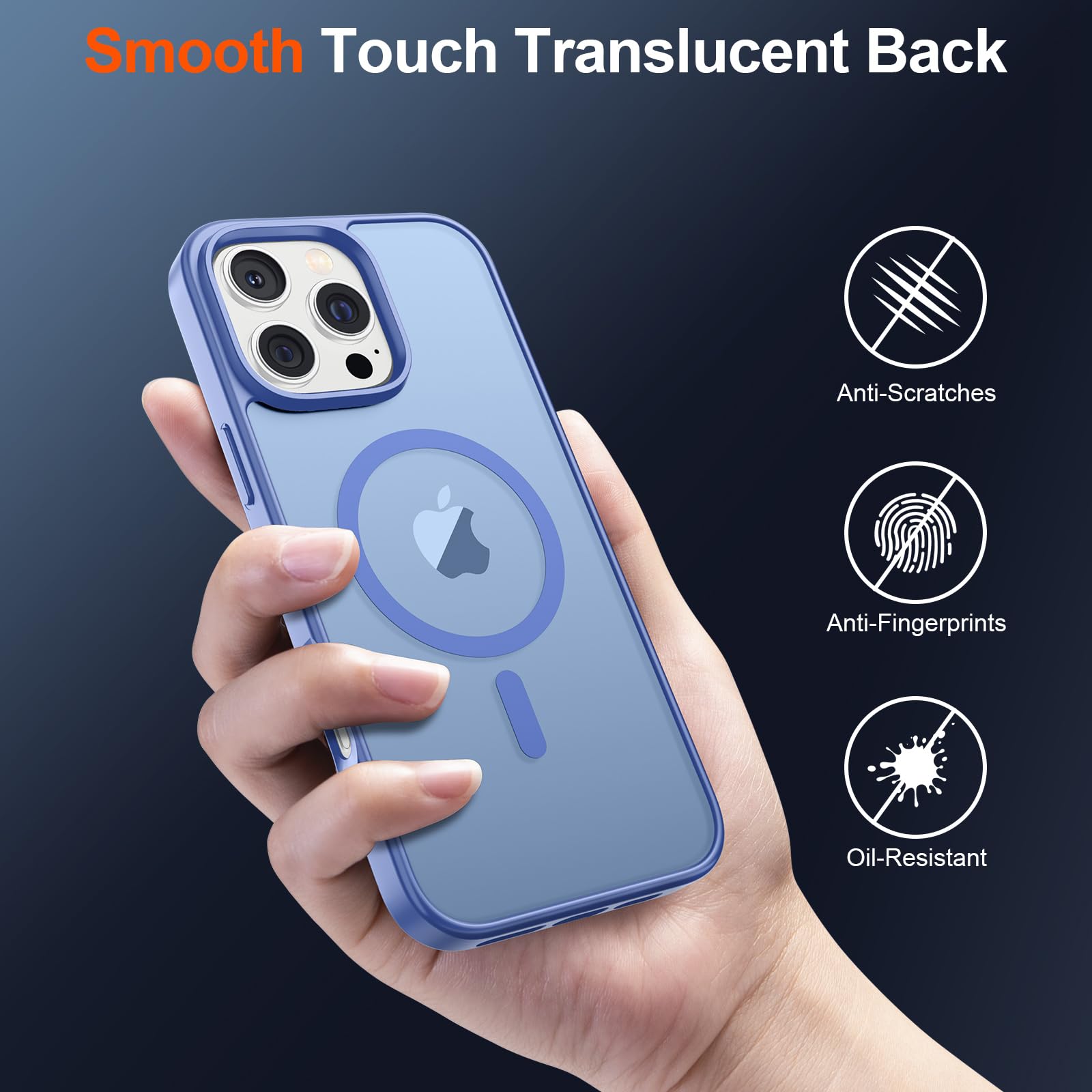 Foto 7 pulgar | Funda Magnética Supfine Para Iphone 16 Pro Max, Azul Y Morado - Venta Internacional.