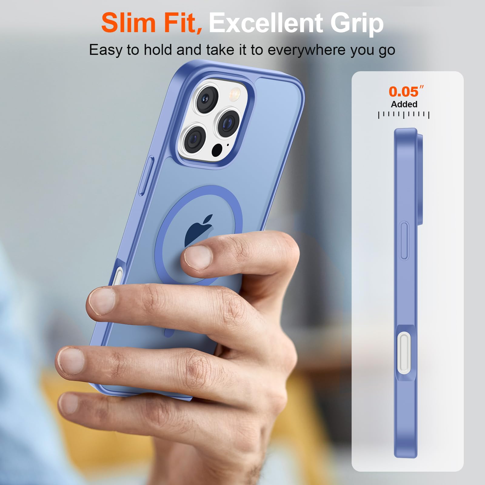 Foto 7 | Funda Magnética Supfine Para Iphone 16 Pro Max, Azul Y Morado - Venta Internacional.