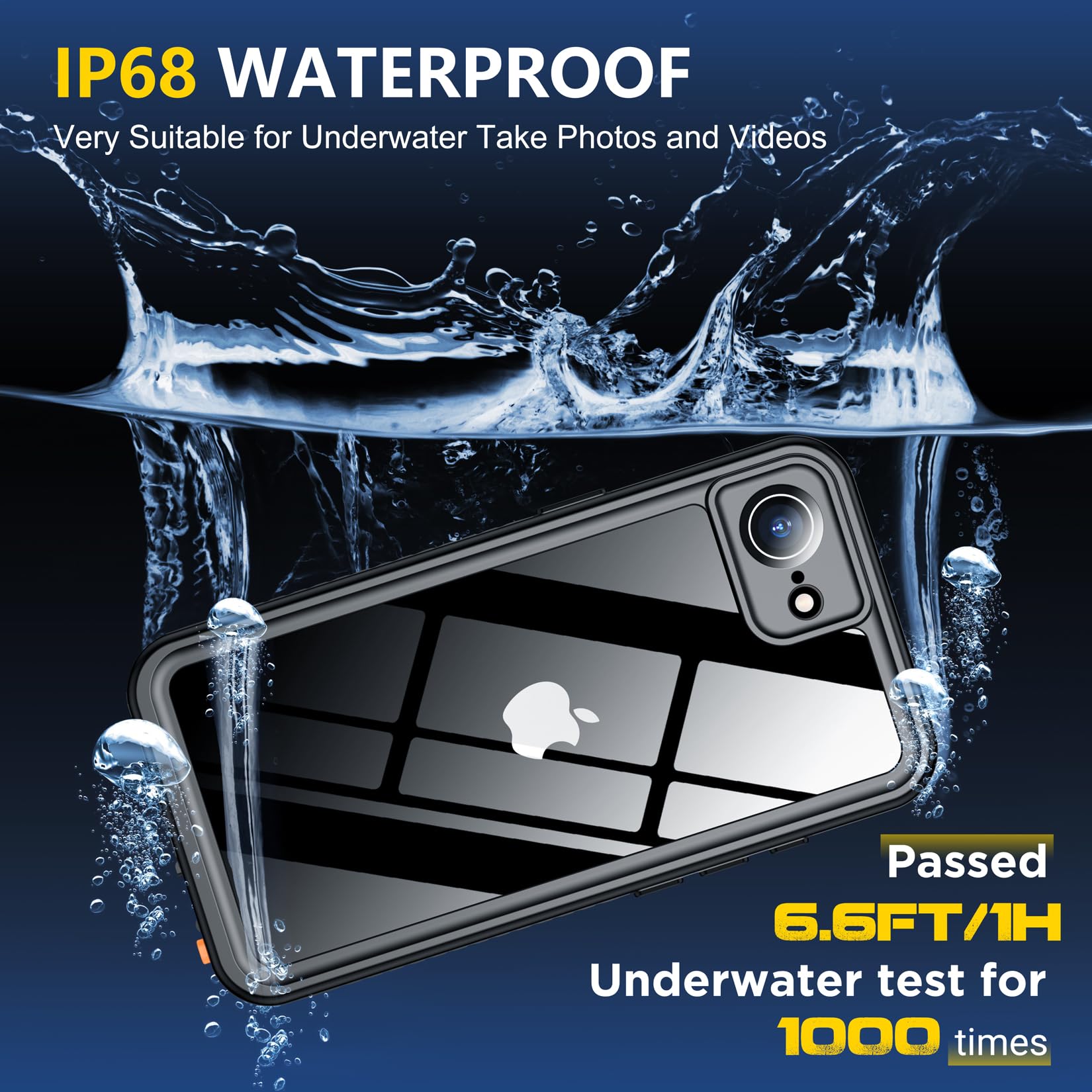 Foto 4 pulgar | Funda Spidercase Para Iphone 16e, Impermeable, Negra Y Transparente - Venta Internacional.