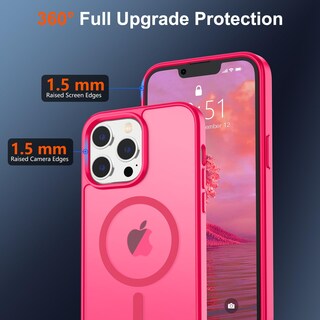 Foto 4 | Funda Magnética Supfine Para Iphone 13 Pro, Color Rosa Intenso - Venta Internacional.