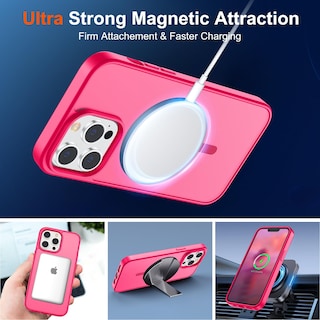 Foto 5 | Funda Magnética Supfine Para Iphone 13 Pro, Color Rosa Intenso - Venta Internacional.