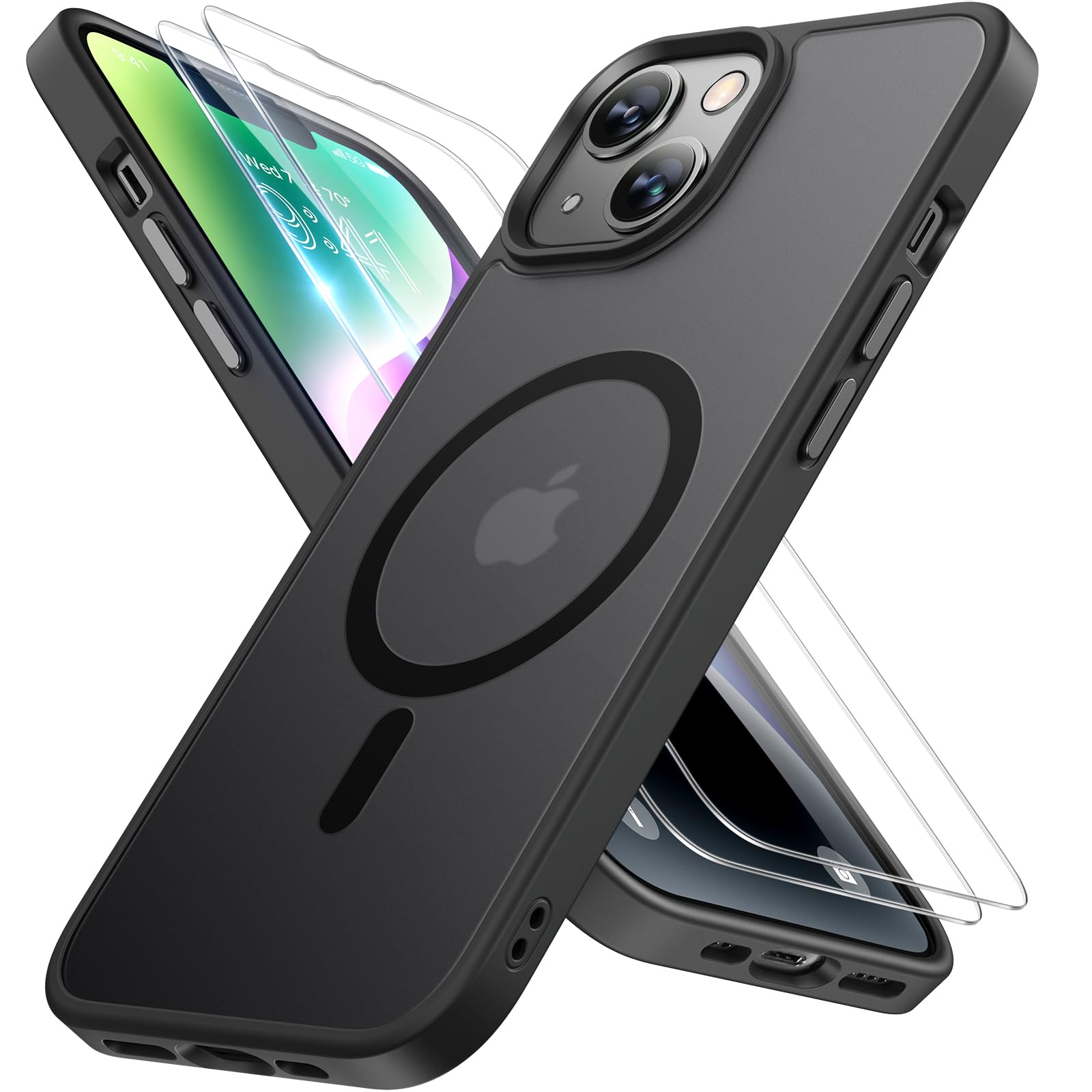 Foto 2 pulgar | Funda Para Teléfono Miracase Magnetic Series Para Iphone 14 Plus, Color Negro - Venta Internacional.