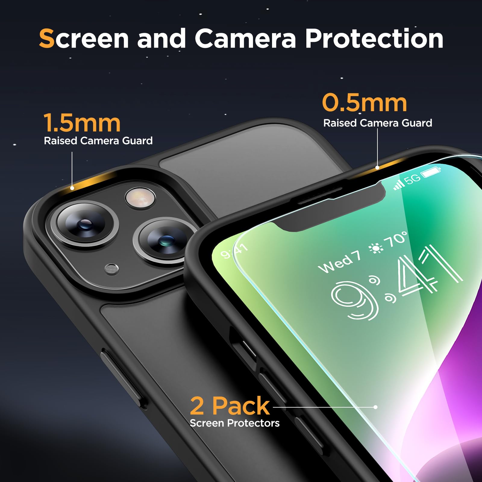 Foto 7 pulgar | Funda Para Teléfono Miracase Magnetic Series Para Iphone 14 Plus, Color Negro - Venta Internacional.