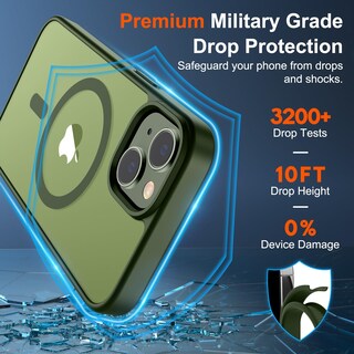 Foto 3 | Funda Magnética Supfine Para Iphone 15/14 Plus, Color Verde - Venta Internacional.