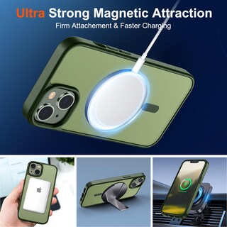 Foto 5 | Funda Magnética Supfine Para Iphone 15/14 Plus, Color Verde - Venta Internacional.