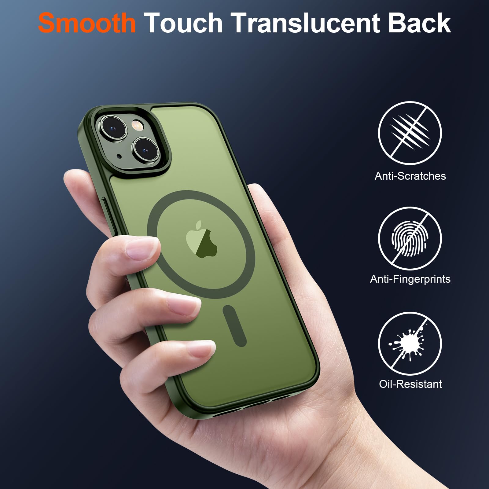 Foto 7 pulgar | Funda Magnética Supfine Para Iphone 15/14 Plus, Color Verde - Venta Internacional.