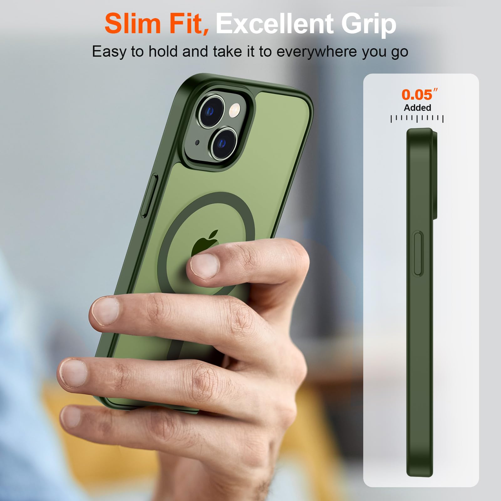 Foto 8 pulgar | Funda Magnética Supfine Para Iphone 15/14 Plus, Color Verde - Venta Internacional.