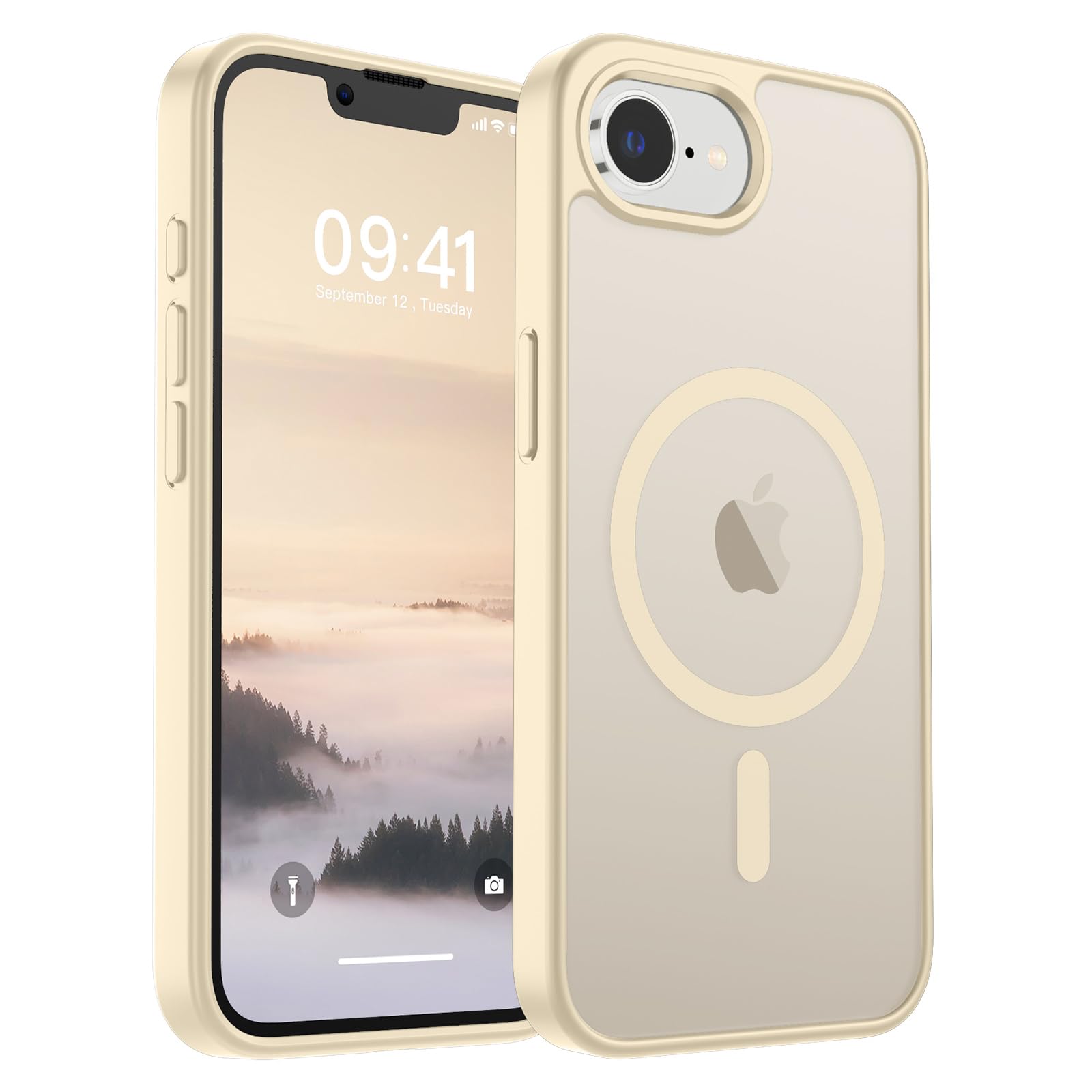 Foto 2 pulgar | Funda Magnética Supfine Para Iphone 16e 2025, Color Blanco Envejecido - Venta Internacional.