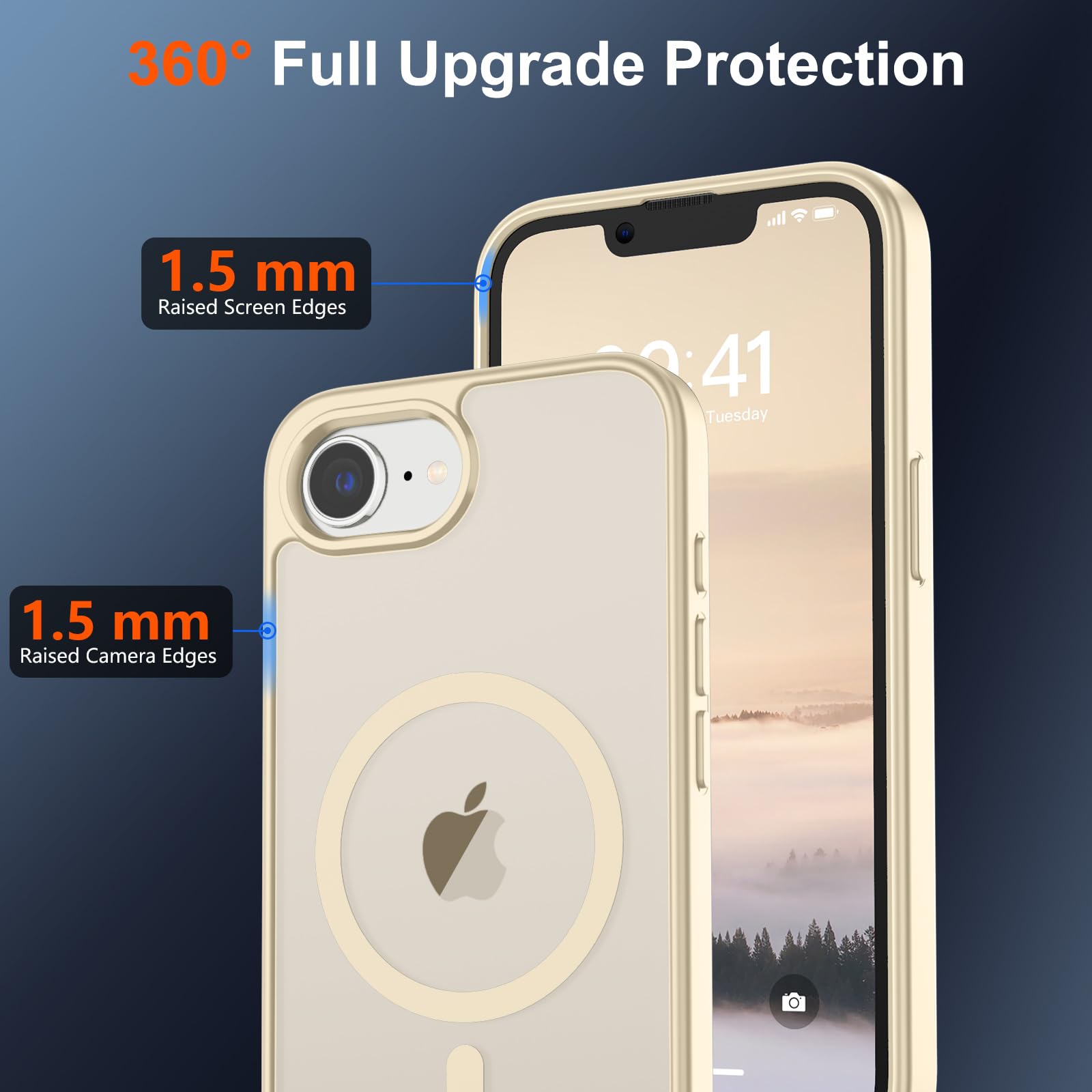 Foto 5 pulgar | Funda Magnética Supfine Para Iphone 16e 2025, Color Blanco Envejecido - Venta Internacional.