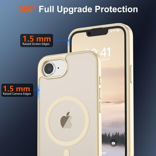 Foto 4 | Funda Magnética Supfine Para Iphone 16e 2025, Color Blanco Envejecido - Venta Internacional.