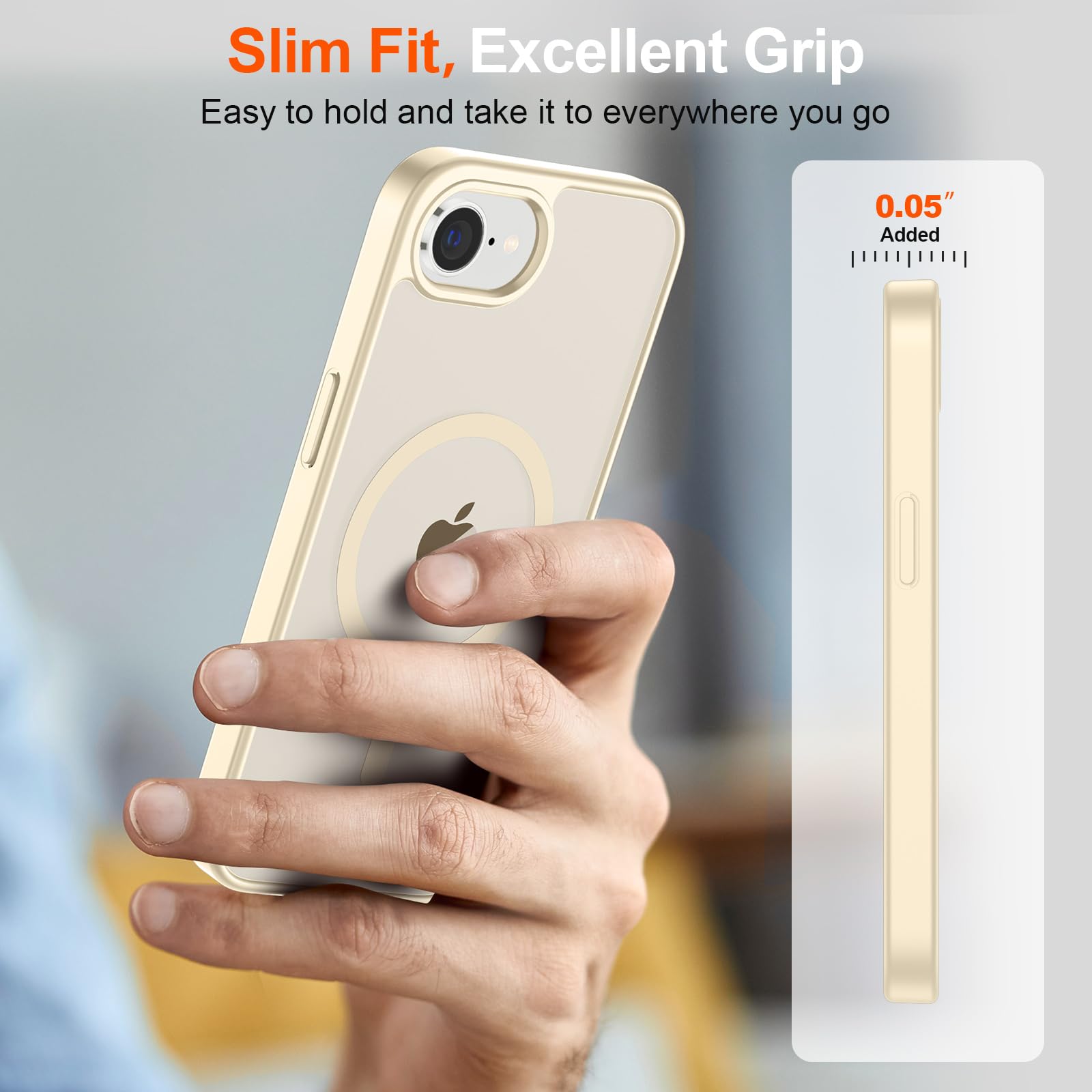 Foto 8 pulgar | Funda Magnética Supfine Para Iphone 16e 2025, Color Blanco Envejecido - Venta Internacional.