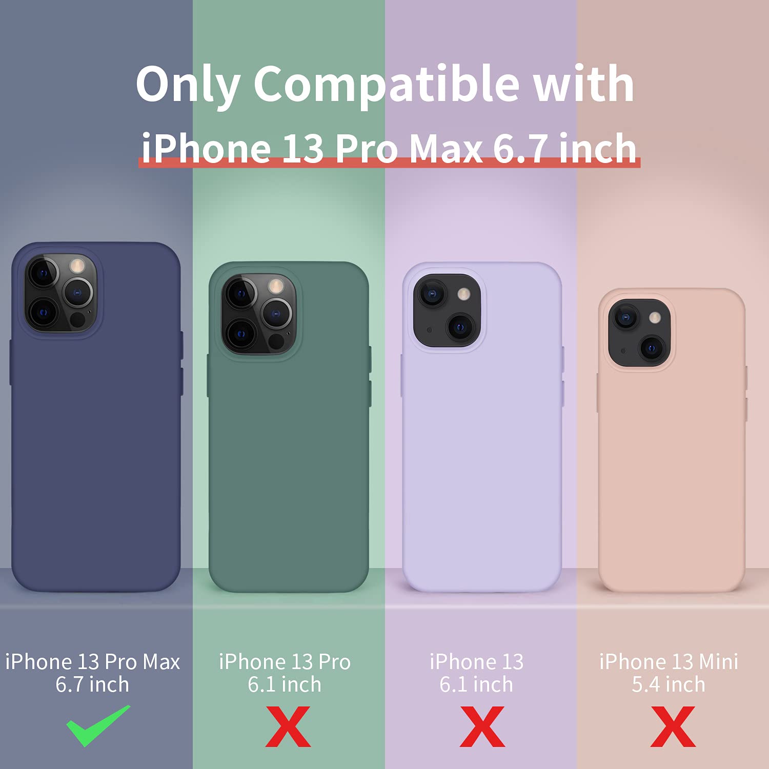 Foto 3 | Funda De Silicona Ultradelgada Con Cordking Para Iphone 13 Pro Max - Venta Internacional.