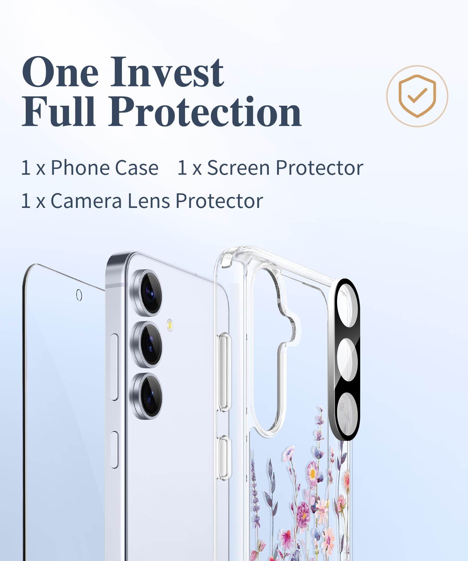 Foto 8 pulgar | Funda De Teléfono Gviewin Para Samsung Galaxy S25 Con Protector De Pantalla - Venta Internacional.