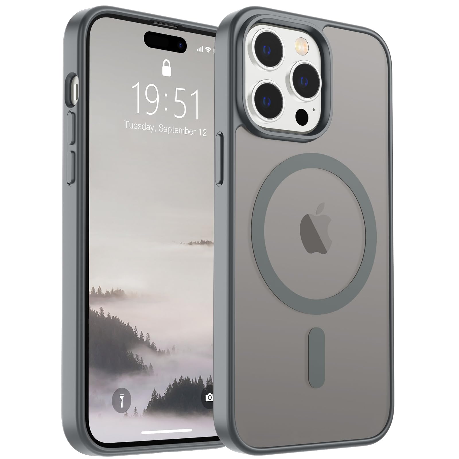 Funda Magnética Supfine Para Iphone 14 Pro Max, Gris - Venta Internacional.